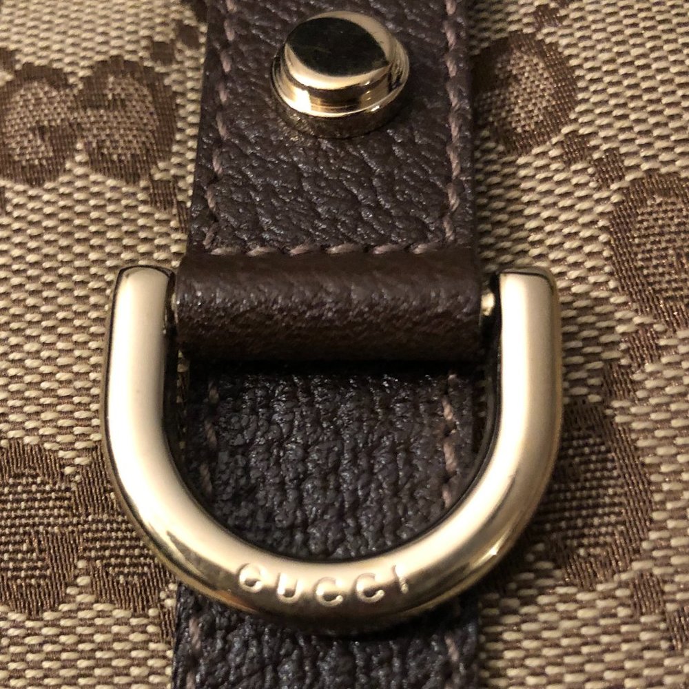 100% AUTHENTIC GUCCI ABBEY GG CANVAS BOSTON BAG - Picture 15 of 16